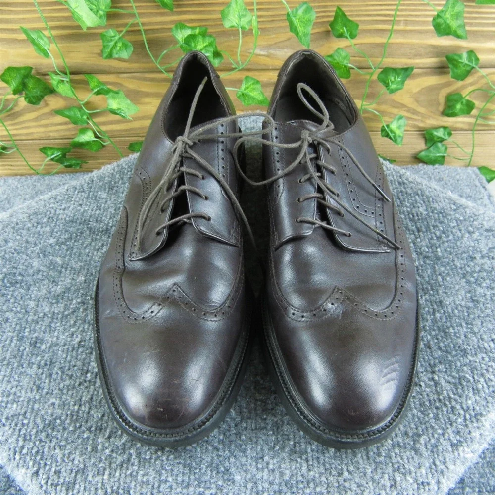 Rockport Men's Wingtip Brogue Derby Oxfords Brown Leather Size 10.5M Used 2025‎